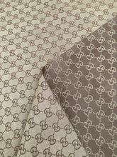 Load image into Gallery viewer, Classic Brown GG Gucci Jacquard Designer Fabric for Custom DIY Sewing