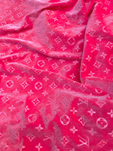 Load image into Gallery viewer, Pink Louis Vuitton LV Velvet Fabric