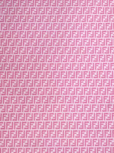 Load image into Gallery viewer, Pink Fendi FF Faux Leather Fabric for Custom Sneakers Handmade Crafts Sewing Car Upholstery