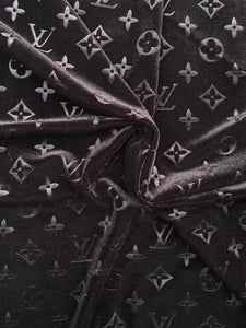 Black Louis Vuitton LV Velvet Fabric