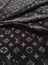 Load image into Gallery viewer, Black Louis Vuitton LV Velvet Fabric