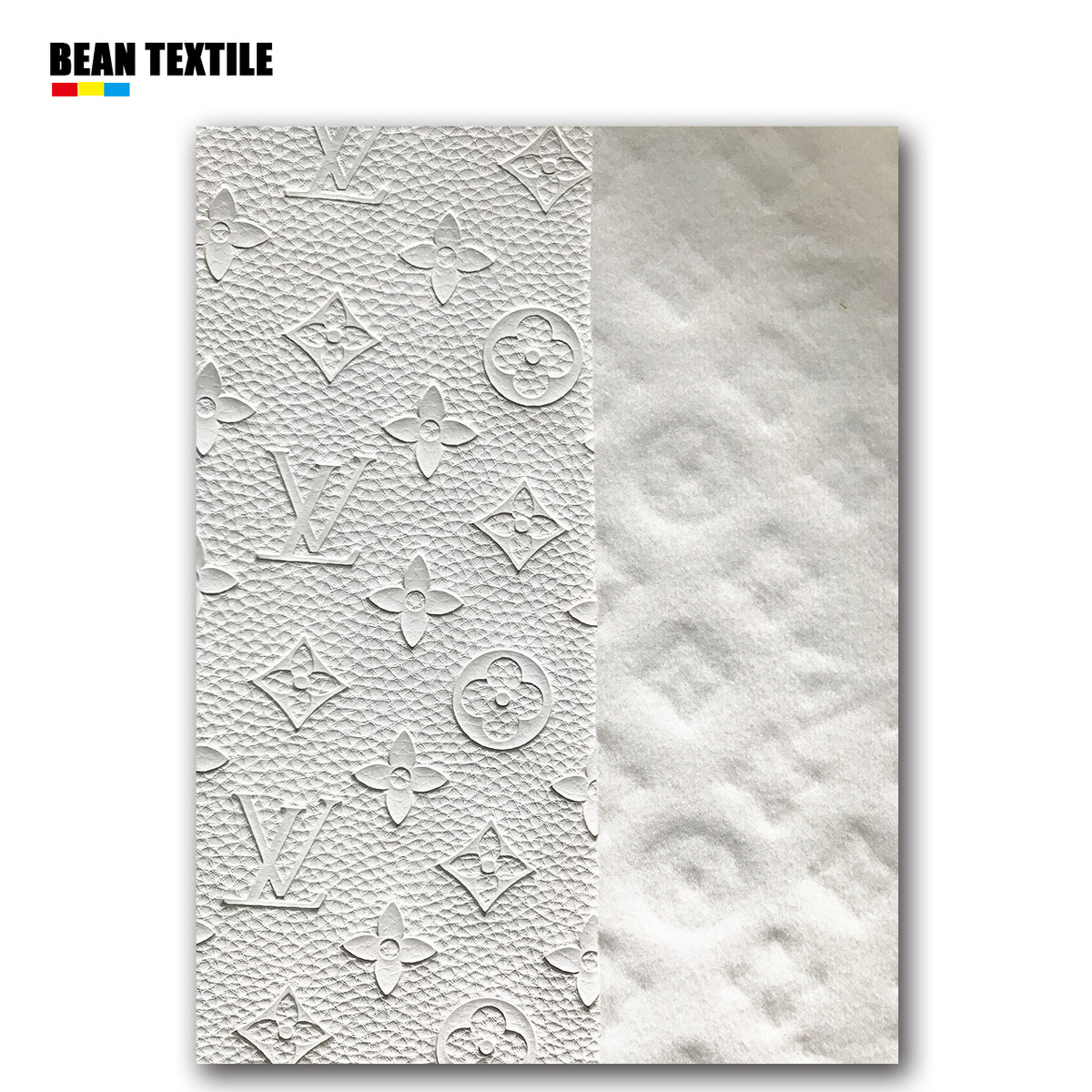 White rainbow LV vinyl craft leather fabric – MingFabricStore