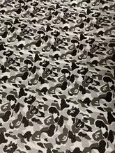 Load image into Gallery viewer, Black White Bape Vinyl Faux Leather Designer Fabric for Bape Custom Sneaker