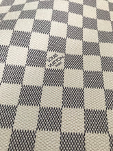 Load image into Gallery viewer, Classic Louis Vuitton White Damier Check Leather Fabric for Shoe Custom Bag Craft