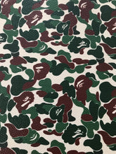 Load image into Gallery viewer, Bape Leather Designer Inspired Faux Leather Fabric for Custom