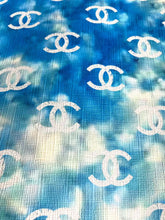 Load image into Gallery viewer, Blue Halo Dyeing Chanel Faux Leather Vinyl for Custom Handmade