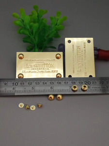 Golden Metal LV Plate for Handmade