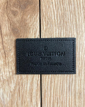 Load image into Gallery viewer, Black Authentic Leather Label Tag for Sewing Custom