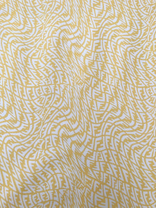Handcraft Leather Fabric Yellow Wave Fendi Material for Custom Upholstery
