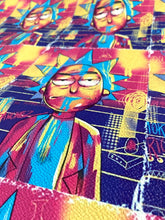 Load image into Gallery viewer, Rick and Morty Printing Leather Handmade Material for Sneakers Custom