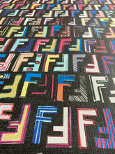 Load image into Gallery viewer, Custom Handmade Black Colorful Fendi Crafts Vinyl for Sneakers Upholstery