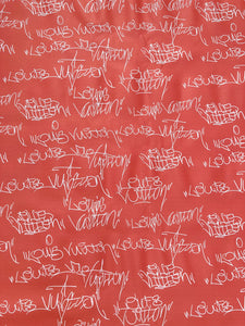 Lettering Sketch Louis Orange Vinyl for DIY Sewing Custom Sneakers