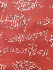 Lettering Sketch Louis Orange Vinyl for DIY Sewing Custom Sneakers