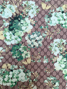 Custom Designer Vinyl Gucci Flower Leather Fabric Sold by Yard for DIY Sewing Sneakers Upholstery
