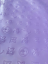 Load image into Gallery viewer, Custom Vinyl Light Purple Lv Embossed Leather Fabric for Sneakers DIY Upholstery