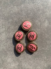 Load image into Gallery viewer, Handmade Designer Pink Chanel Buttons for Custom Apparel