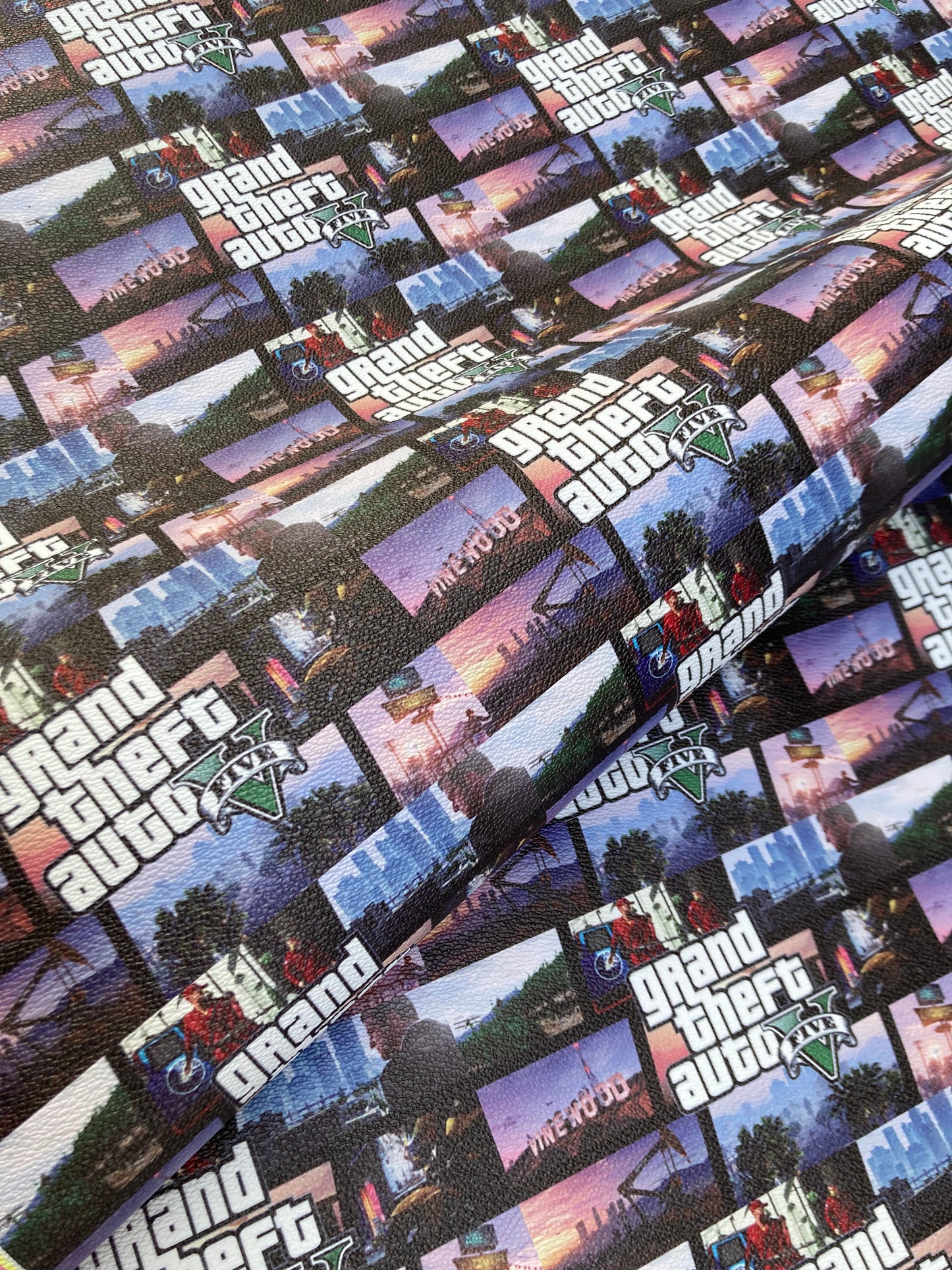 Cuir vinyle personnalisé DIY R-Star GTA5 Game pour baskets faites à la main