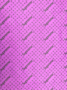 Supreme LV Custom Vinyl Purple for Sneakers DIY Upholstery