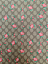 Load image into Gallery viewer, Custom Designer Leather Floral Gucci Print Fabric for Sneakers Crafts Sewing