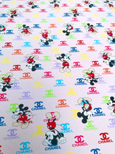 Load image into Gallery viewer, Cartoon Mickey Fabric Chanel Leather Vinyl for Custom DIY Crafts Gift Upholstery
