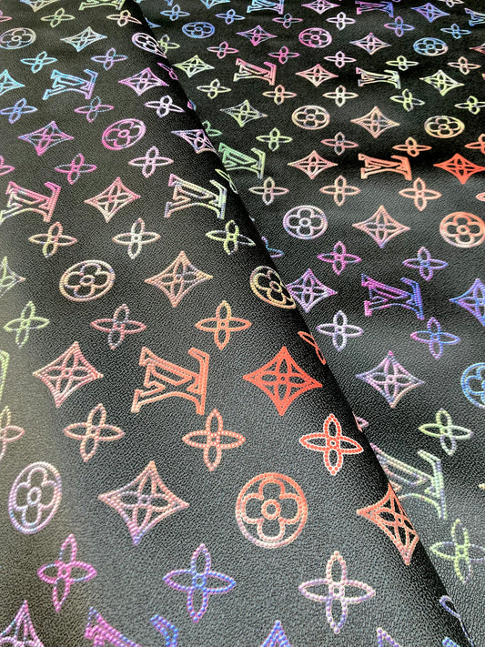 Cuir monogramme LV coloré en vinyle personnalisé pour l'artisanat fait main