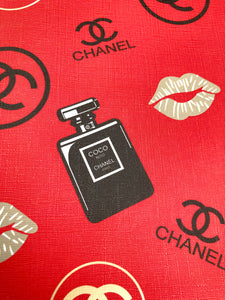 Designer Chanel Crafts Leather Fabric for Sneakers Upholstery