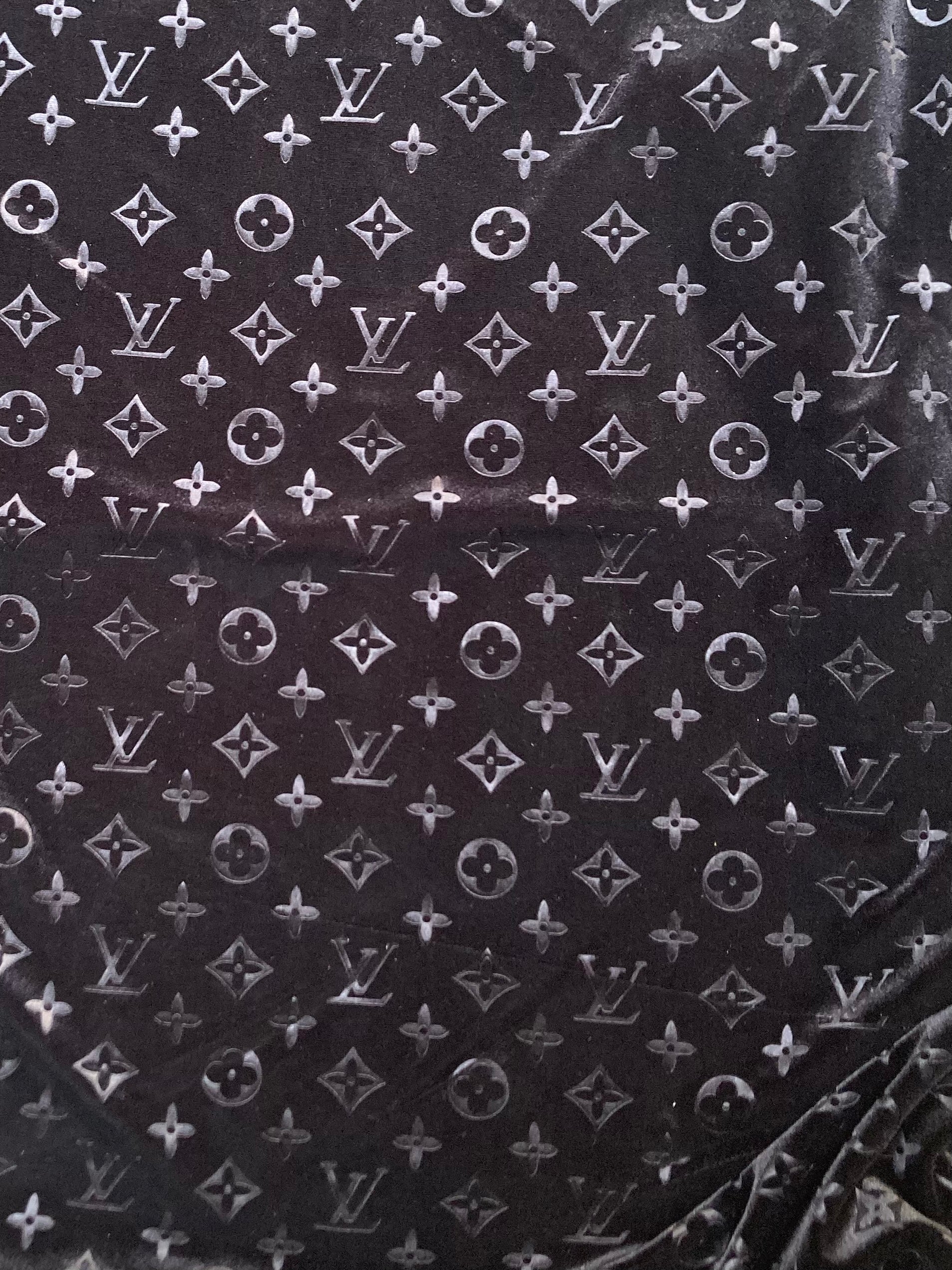 Black Louis Vuitton LV Velvet Fabric