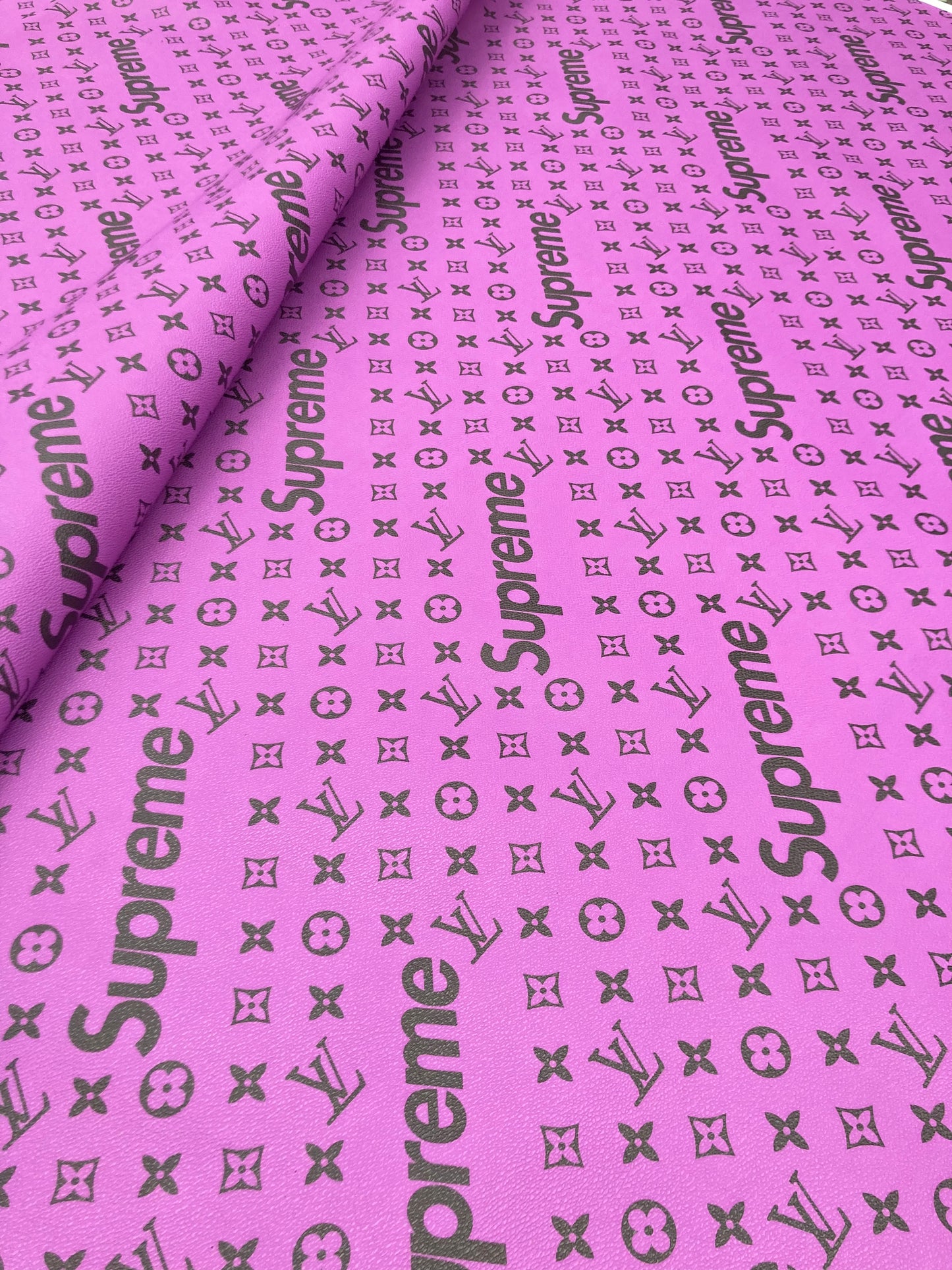 Supreme LV Custom Vinyl Purple for Sneakers DIY Upholstery