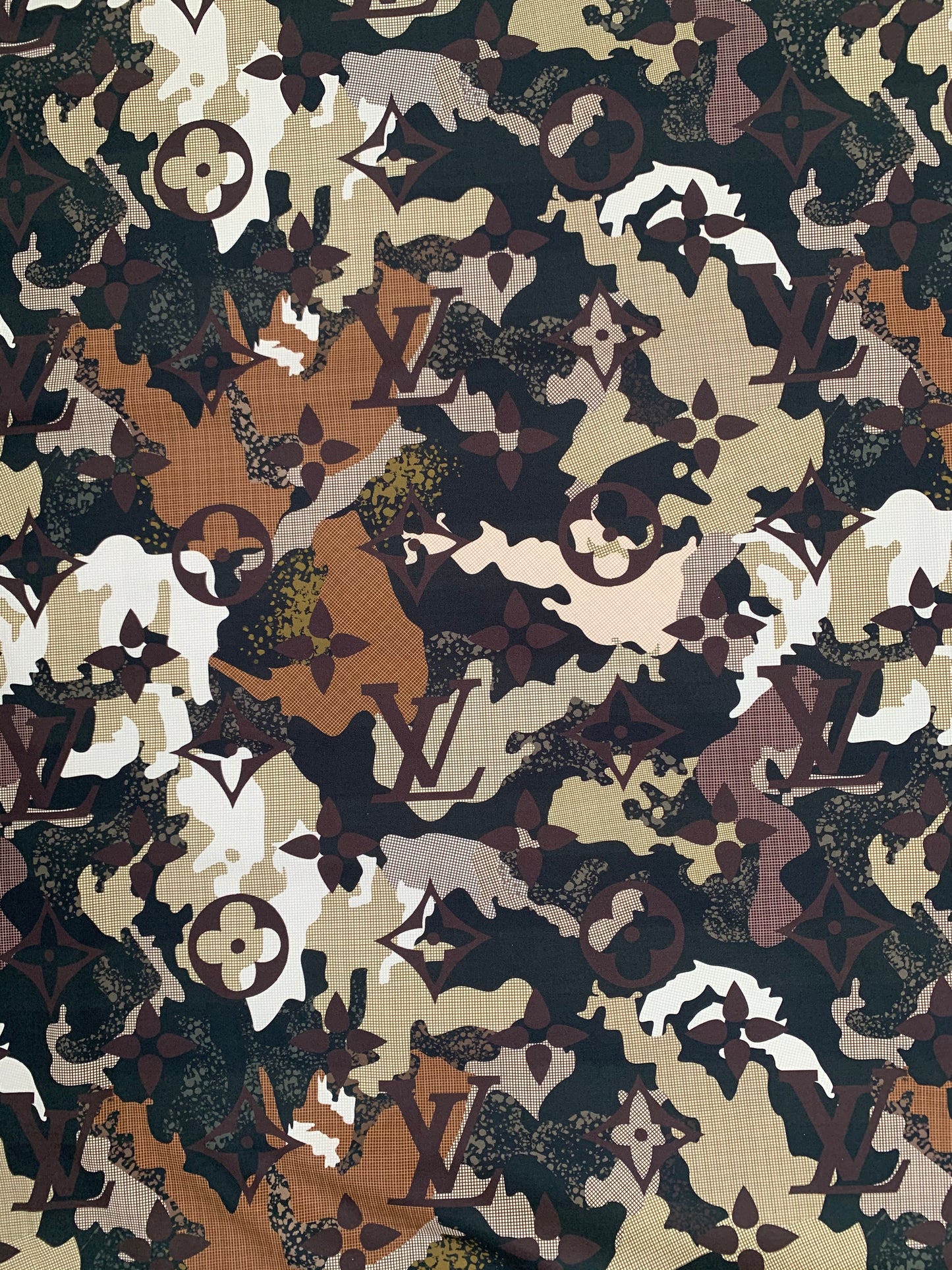 Nähen Baumwollhemdstoff Camouflage LV Quilting für individuelle Bekleidung handgefertigt DIY