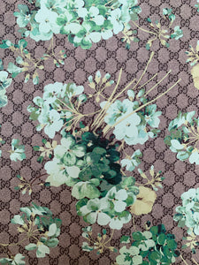 Custom Designer Vinyl Gucci Flower Leather Fabric Sold by Yard for DIY Sewing Sneakers Upholstery