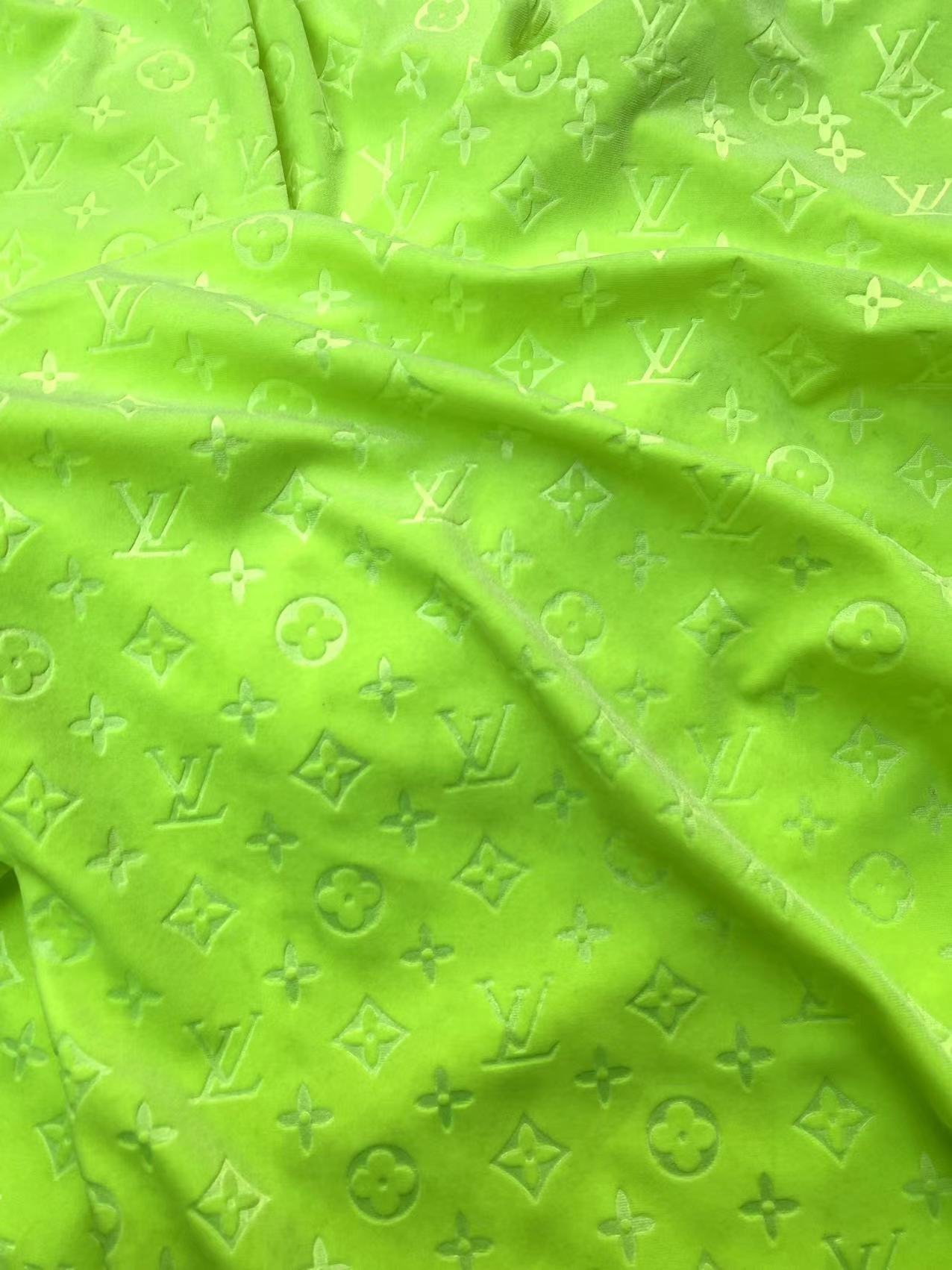 Green Louis Vuitton Velvet LV Fabric