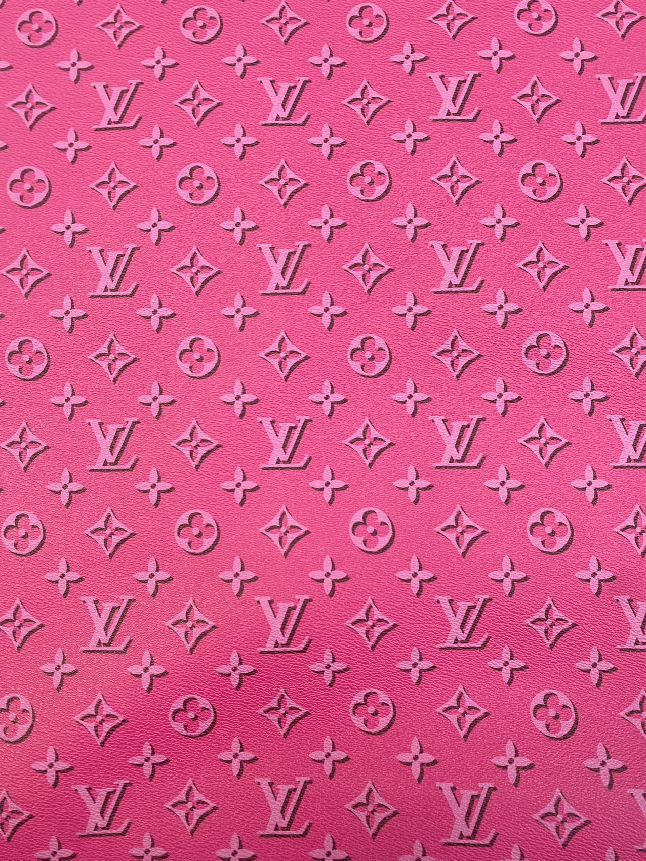 Hot Pink LV Leather