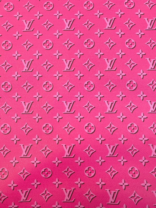 Hot Pink LV Leather