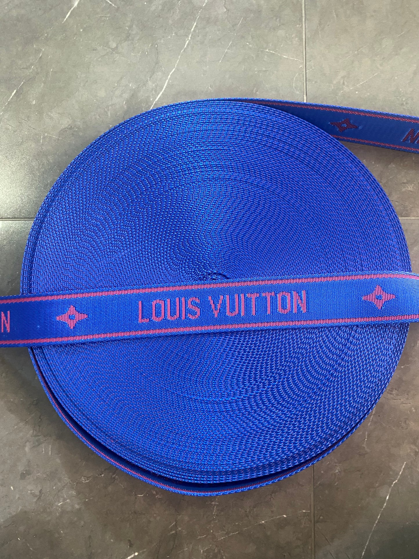 Vivid Blue Red Louis Vuitton LV Strap for Handmade DIY Crafts Bag Repair