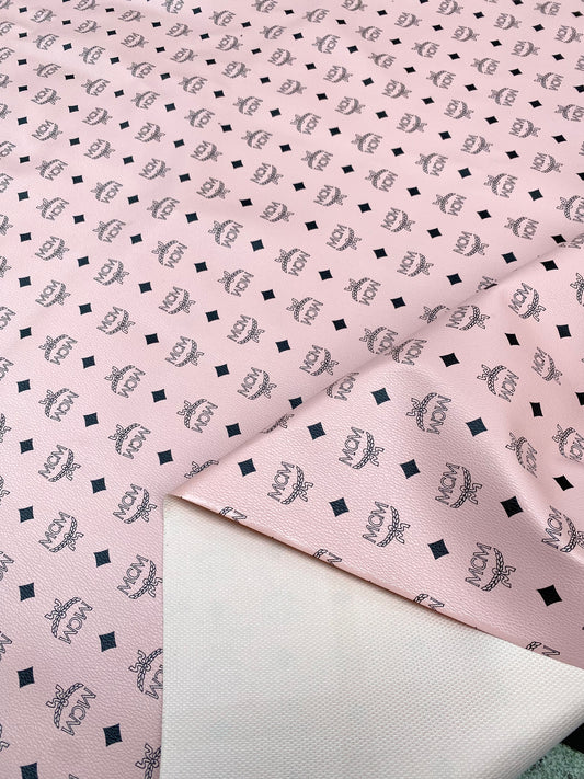 Light Pink MCM Vinyl Fabric for Handmade DIY Crafts Custom Cloth