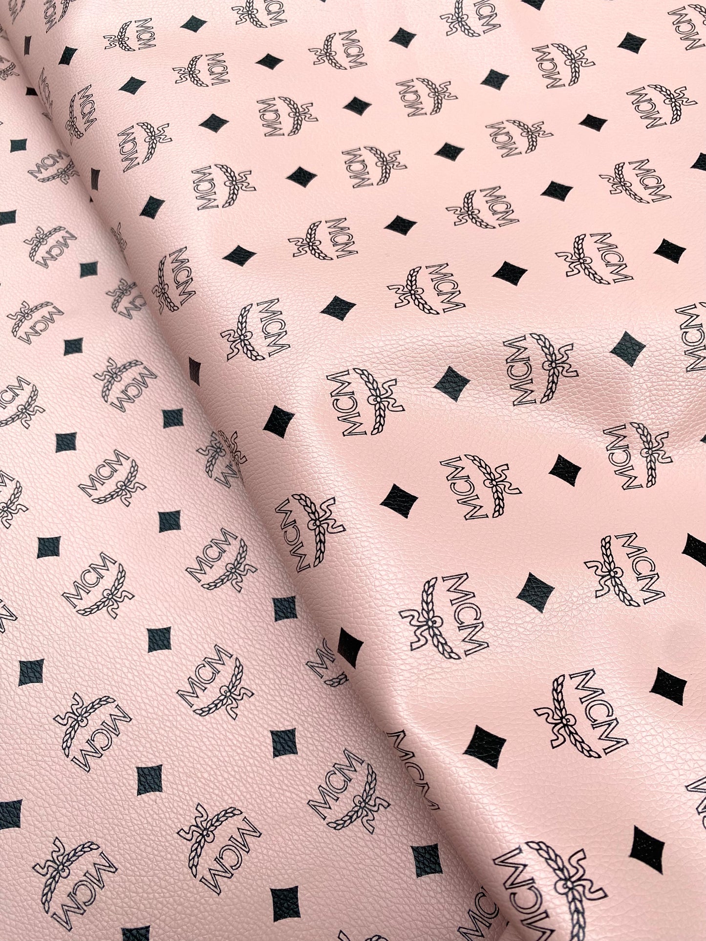 Light Pink MCM Vinyl Fabric for Handmade DIY Crafts Custom Cloth