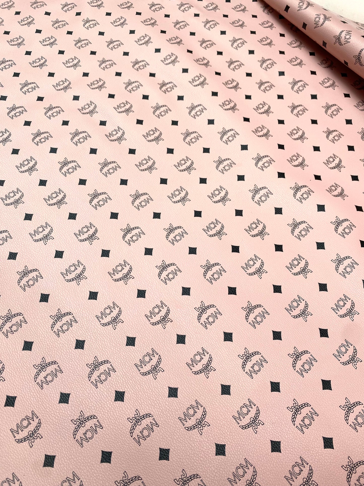 Light Pink MCM Vinyl Fabric for Handmade DIY Crafts Custom Cloth