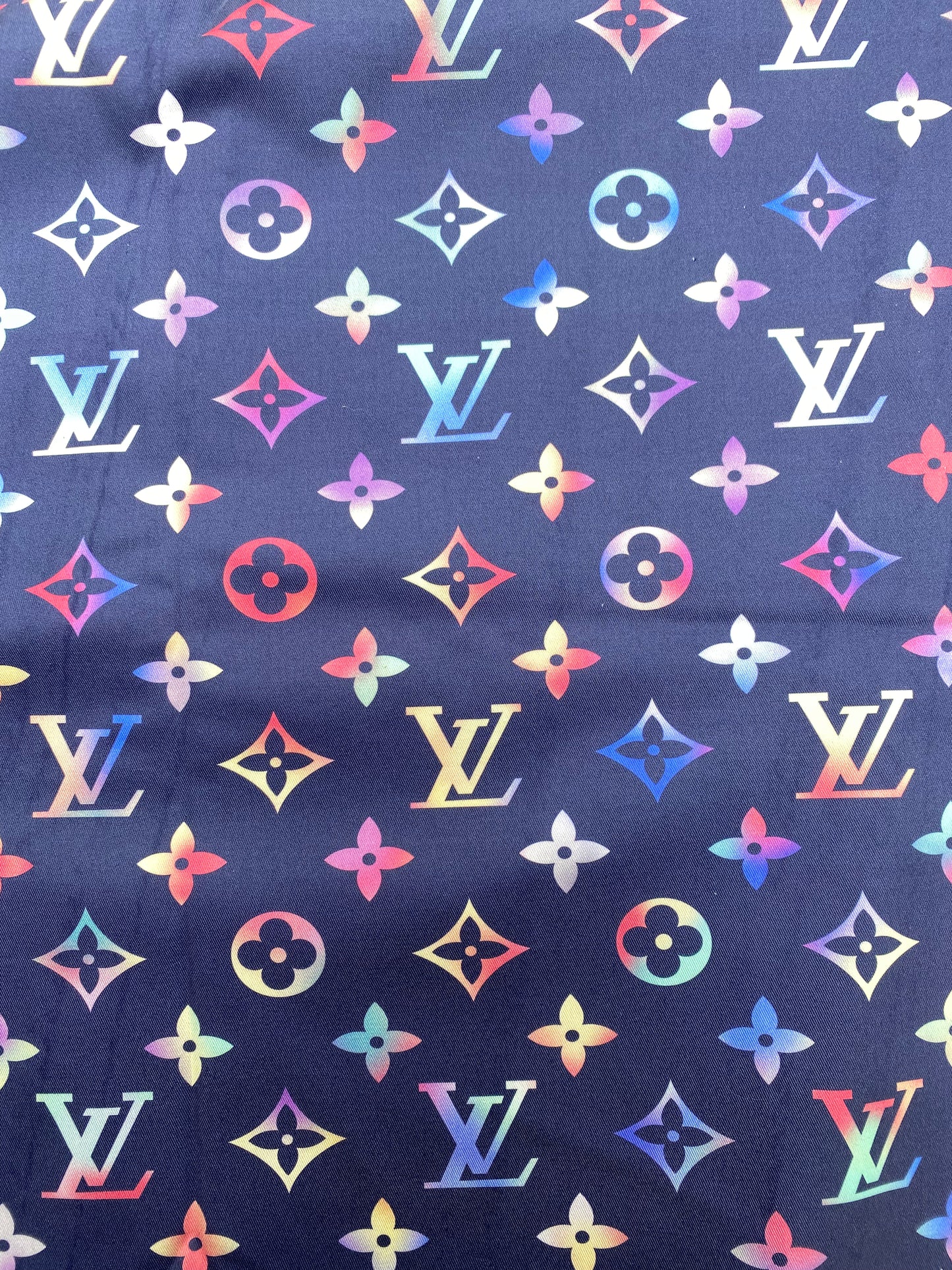 Colorful Louis Vuitton Cotton LV Fabric for Handmade DIY Crafts Sneakers Tailor Bespoke