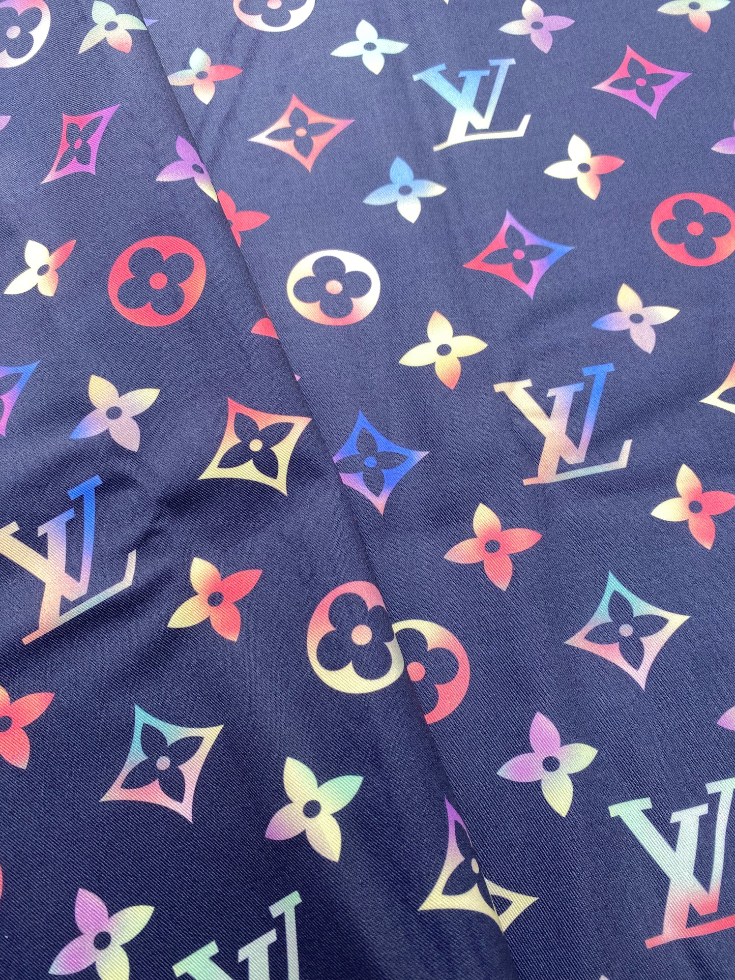 Colorful Louis Vuitton Cotton LV Fabric for Handmade DIY Crafts Sneakers Tailor Bespoke