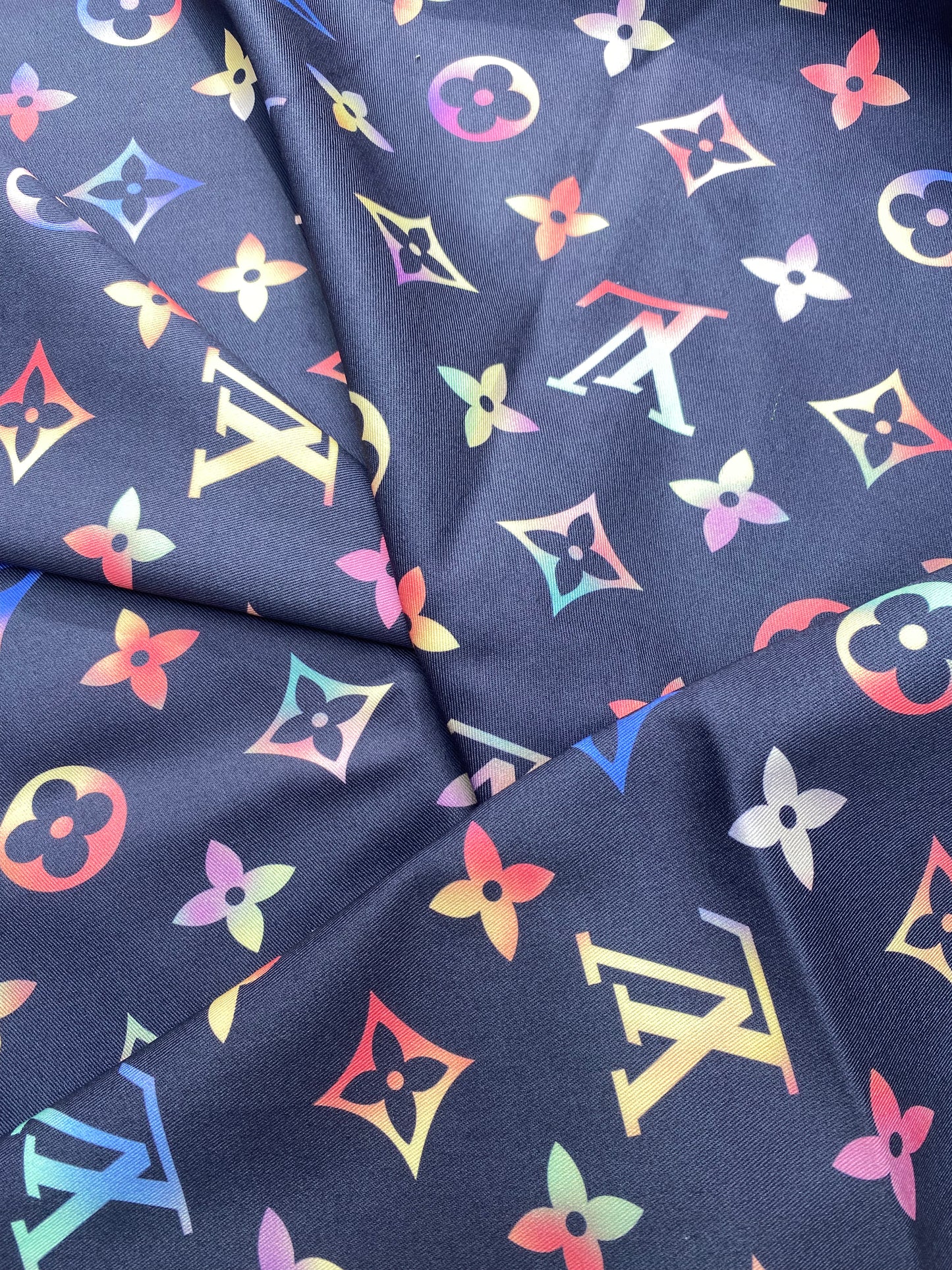 Colorful Louis Vuitton Cotton LV Fabric for Handmade DIY Crafts Sneakers Tailor Bespoke