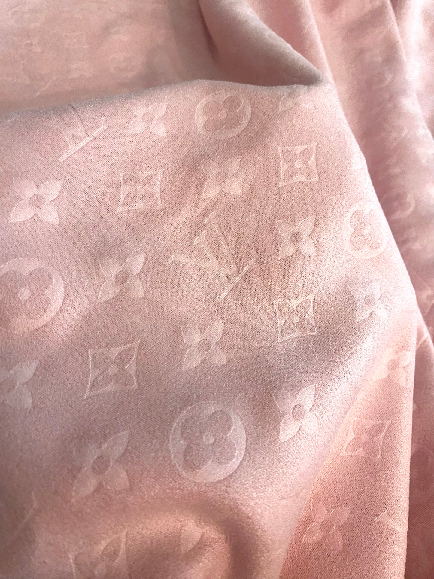 Premium Luxury Louis Vuitton LV Suede Fabric for Handmade DIY Crafts Sofa Upholstery