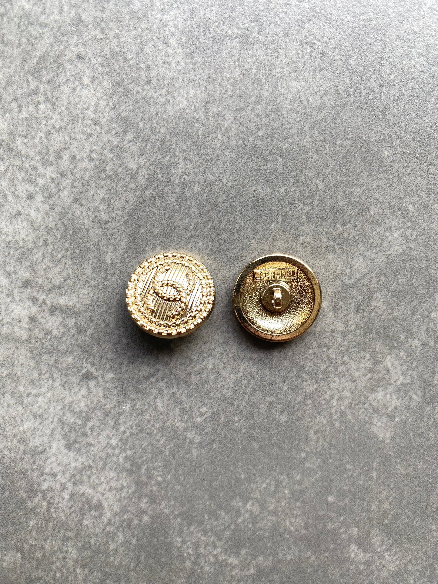 Golden Metal Chanel Button Designer Accessory for Handmade Custom Clothing Upholstery