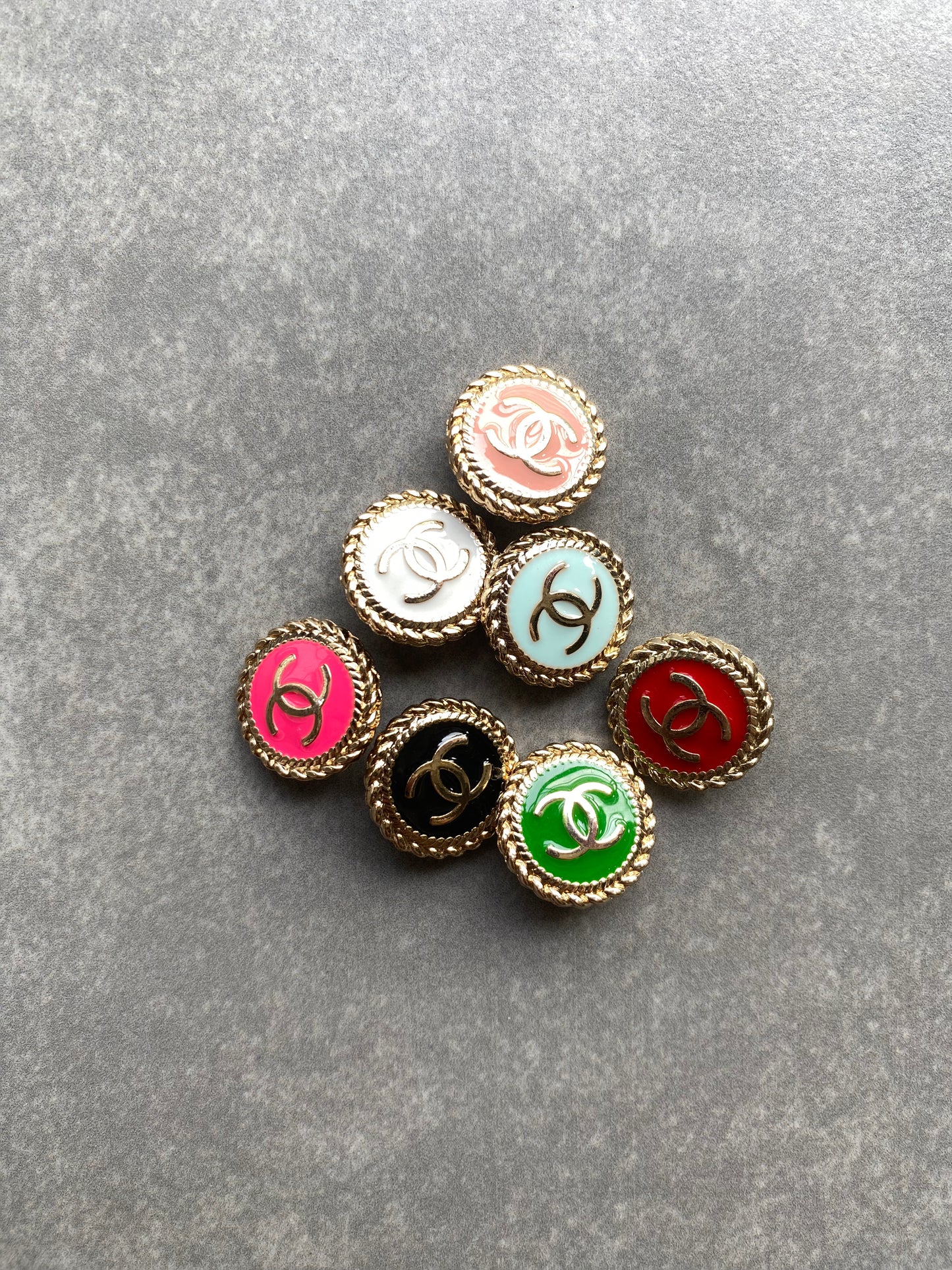 Colorful Chanel Metal Button Clothing Accessory for Handmade DIY Crafts Upholstery