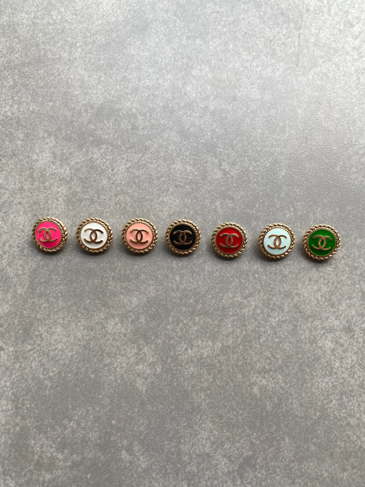 Colorful Chanel Metal Button Clothing Accessory for Handmade DIY Crafts Upholstery