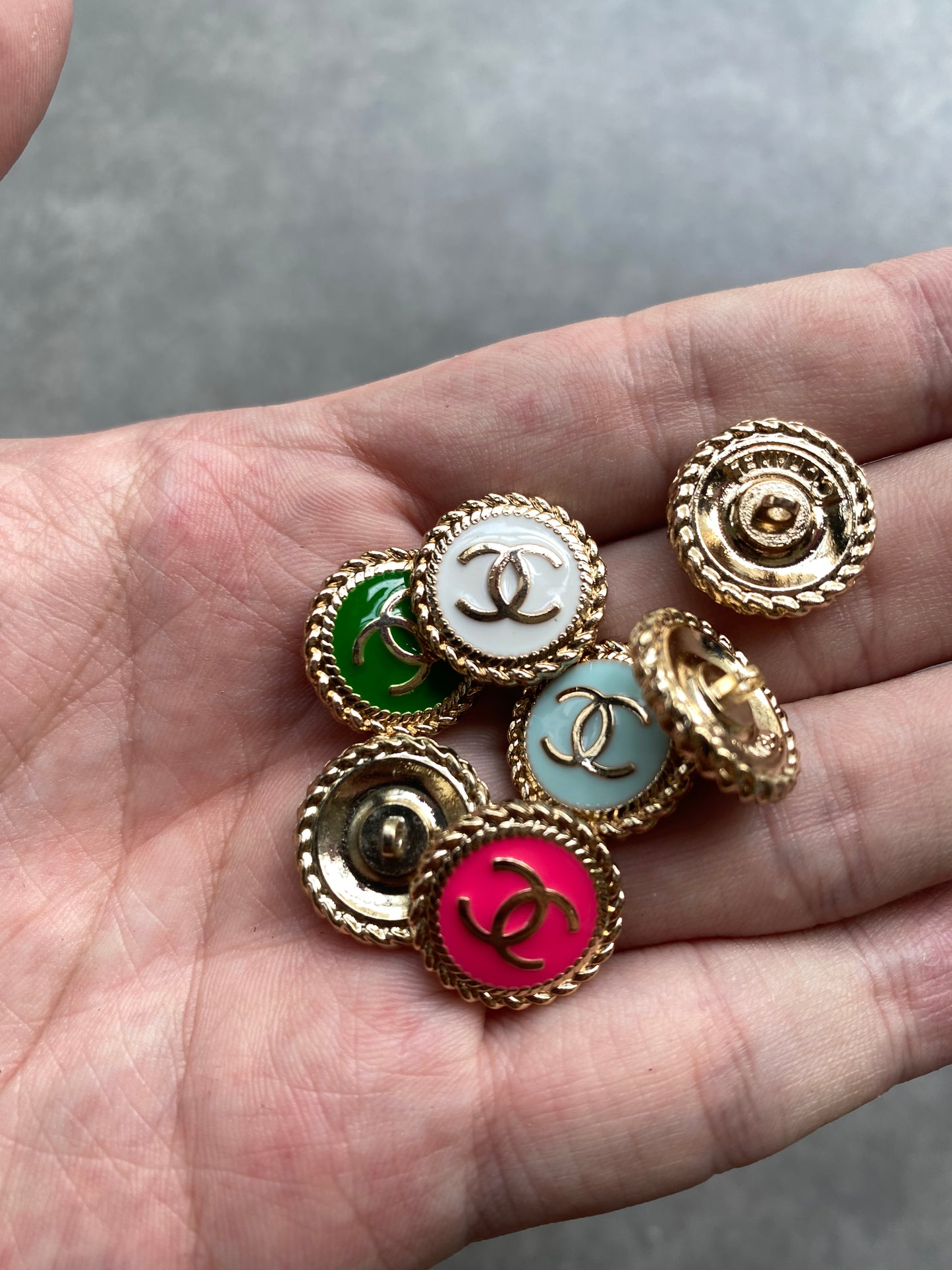 Colorful Chanel Metal Button Clothing Accessory for Handmade DIY Crafts Upholstery