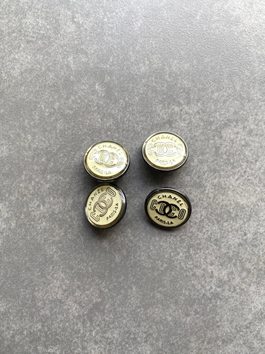 Cream Vintage Chanel Button for Handmade DIY Projects Crafts Custom Clothing