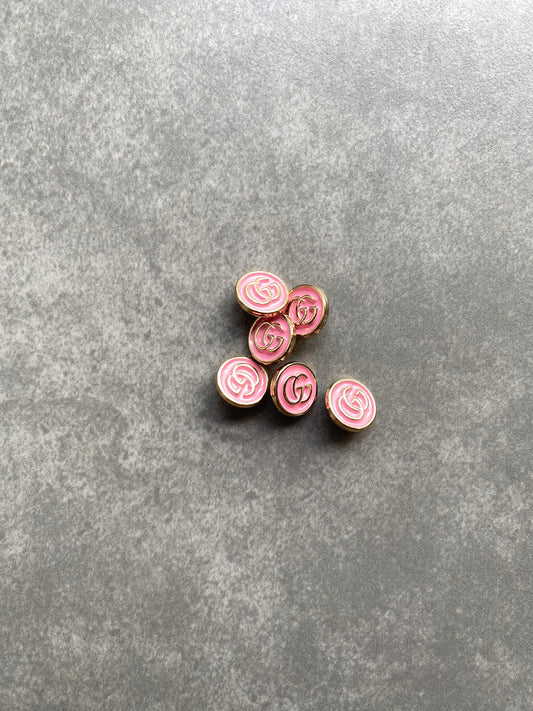 Pink Small Gucci Button Clothing Accessory for Handmade Custom DIY Projects Upholstery