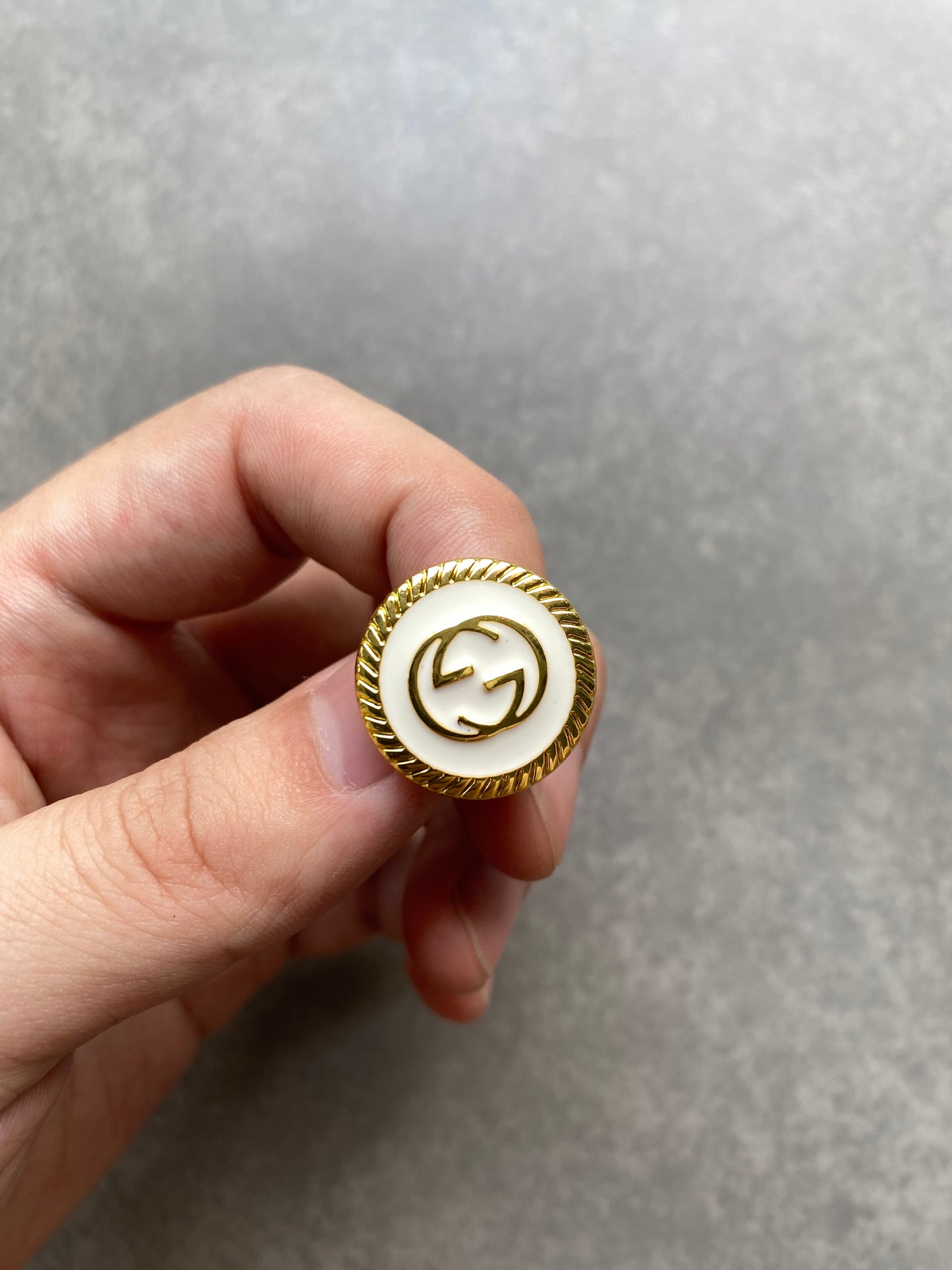 White Golden Metal Gucci Button Accessory for Handmade Custom Clothing Apparel DIY Projects