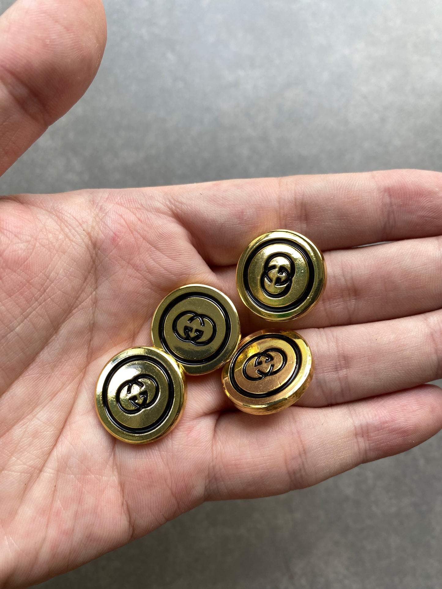 Vintage Gucci Button Accessory for Handmade Custom Clothing Apparel Bespoke