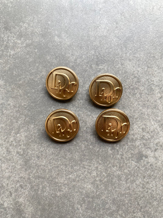 Golden Dior Button Clothing Accessory for Custom Apparel Bespoke DIY Crafts